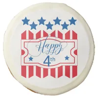 Happy 4th Stars and Stripes ID138 Sugar Cookie