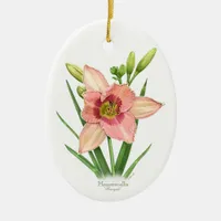 Daylily - Svengali Ceramic Ornament