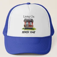 Living on Beach Time  Trucker Hat