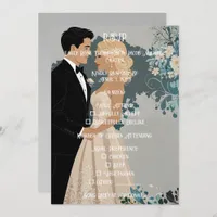 Timeless Romance: Watercolour Bride and Groom  Save The Date