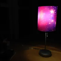 Hot Pink and Blue Celestial Photo Table Lamp