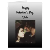 Jumbo Personalized Photo Valentines Day "Card Card