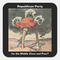 Head in the Sand Republican Party Square Sticker