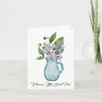 Sweet Pea Flowers Congratulations On New Baby Card