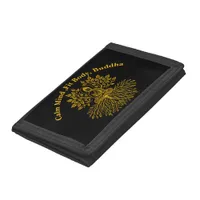 Golden Buddha Surrounded by Nature Trifold Wallet