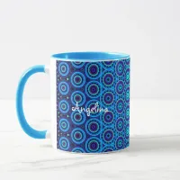 Blue Circle Design Mug