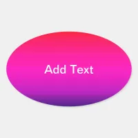 Spectrum of Horizontal Colors - 4 Oval Sticker