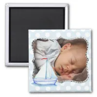 Sailboat Baby Photo Magnet