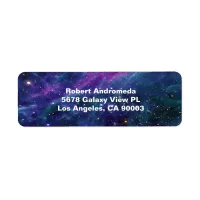 Stars in Tarantula Nebula Blue Hue, ZGOS, Address Label