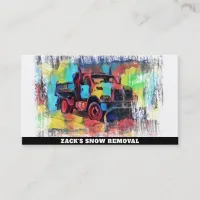 *~* Bold Snow Removal  Plow PatrioticTruck AP74 Business Card