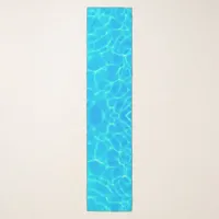 Aqua Water Pattern With Reflection Waves Scarf