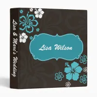 Wedding Planner hibiscus mocha Binder