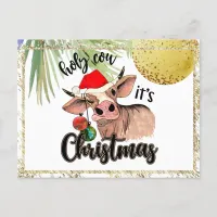 *~* AP44 Holy Cow it's Christmas Balls PHOTO  Holiday Postcard