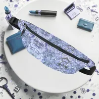 Elegant ice blue mosaic, modern fanny pack