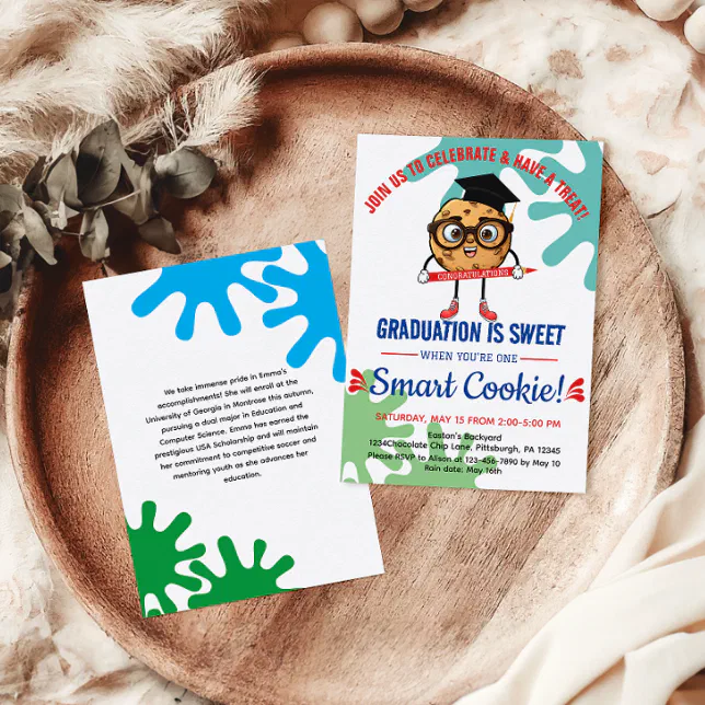 Smart-Cookie Graduation Party Invitations