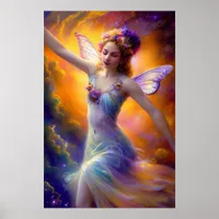 Pretty Fairy Dancing in the Wind  Poster