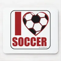 I love soccer! mouse pad