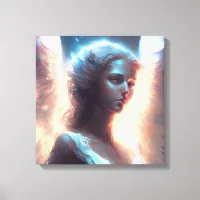 Mystical Blue Eyed Angel Canvas Print