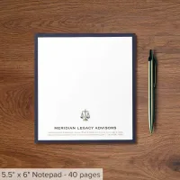 Elegant Justice Scale Logo Notepad