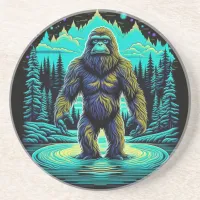 Sasquatch in the Woods Ai Art Coaster