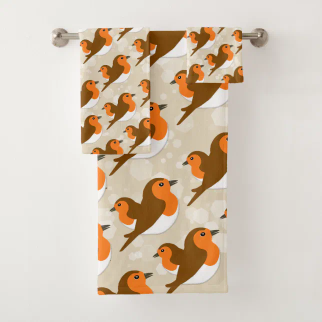 European Robins Bath Towel Set