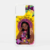 Sunflower Black Woman Personalized Speck iPhone 12 Mini Case