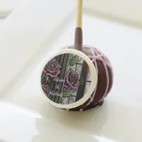 Purple roses by the window - gothic style cake pops