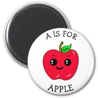 A is for Apple Educational  Magnet