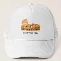 The Coliseum Rome, Italy Personalized Design Trucker Hat