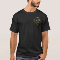 Monogram in gold with infinity circle | T-Shirt