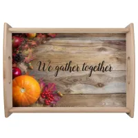 Thanksgiving Table, Rustic Wood Serving Tray
