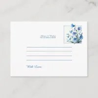 Bluebells Floral Wedding Advice Enclosure Card