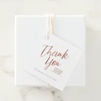 Thank You Hearts Wedding Copper ID726 Favor Tags