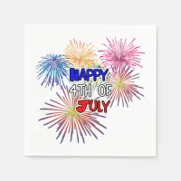 Happy Fourth of July Independence Day Party Napkins