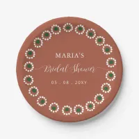 Mexican Boho Barro Bridal Shower Paper Plates