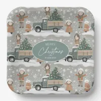 Earth Tones Christmas Pattern#2 ID1009 Paper Plates