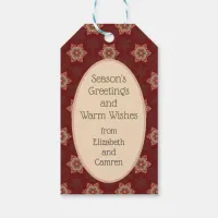 Holly Star Red Holiday Gift Tag