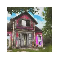 Abandoned Old Barn House near the Woods Metal Print