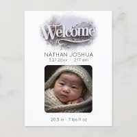 *~* Birth Photo AP79 Baby Newborn Announcement