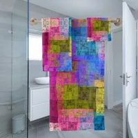 Abstract cubes bath towel set