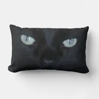 Pillow - Green Eyes of Black Cat