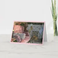 Pink Christmas Holiday Room Christmas Card