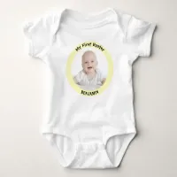 My First Easter Personalized Photo Adorable Spring Baby Bodysuit