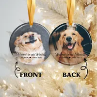 Pet Memorial | Sympathy | 2 Photos Ornament