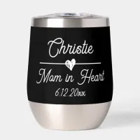 Cute Personalized Mom in Heart Thermal Wine Tumbler