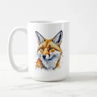 Oh, For Fox Sake! Funny Watercolor Fox Quote Coffee Mug