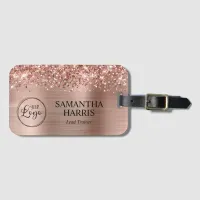 Glittery Rose Gold Foil Logo