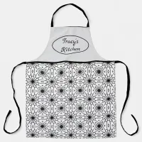 Abstract Black and White Apron