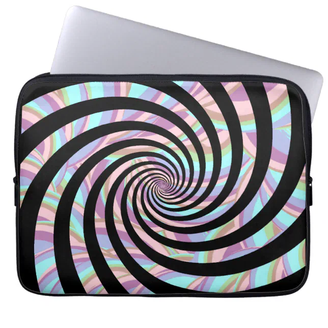 Spiral pattern with pastel colors laptop sleeve