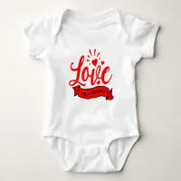 Love in a Shirt, Valentine Hearts & Love, ZFJ Baby Bodysuit